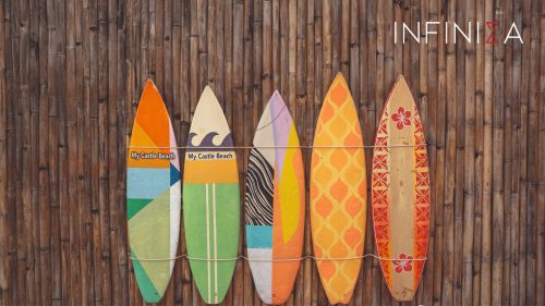 Infiniza strandtörölköző 75x150 cm - Surfing