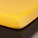 NATURTEX gumis  jersey lepedő - kukorica sárga - 160x200cm